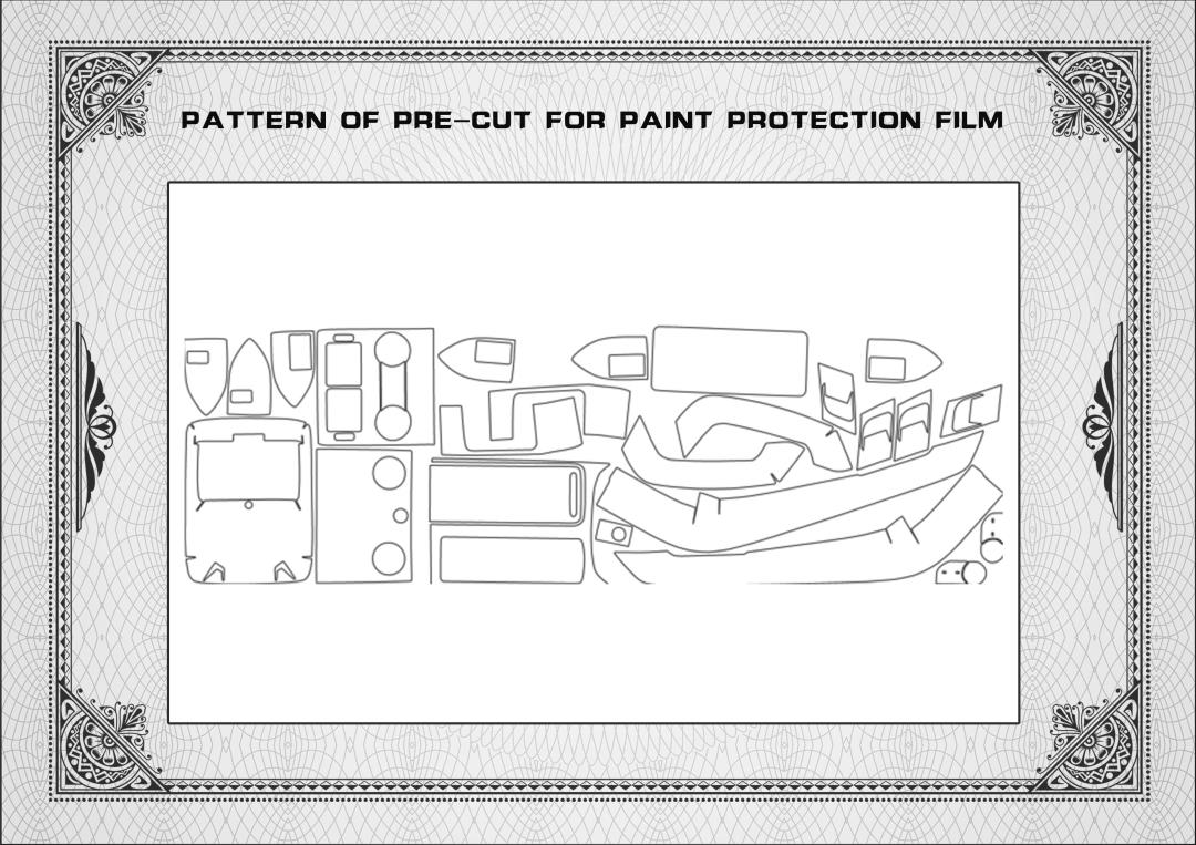 pattern of pre-cut for paint protection film(1)